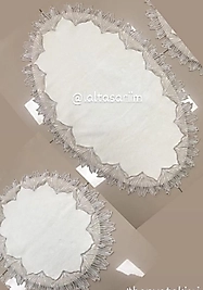 Fransız Dantelli Paspas Takımı Ekru