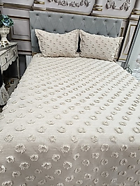 LAL HOME PONPON PİKE -YATAK ÖRTÜSÜ TAKIMI KAPİÇİNO