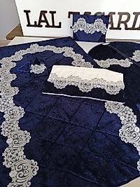 Fransız Dantelli Bohça Set- Lacivert