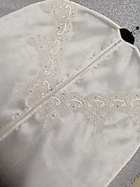 Fransız Dantelli Elbise Kılıfı- Ekru