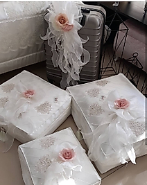 Nervür Detaylı Nişan Set