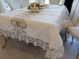 Fransız Dantelli Masa Örtüsü