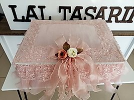 Pliseli Güpürlü Hurç -Pudra