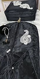 Fransız Dantelli Nişan Set-Siyah