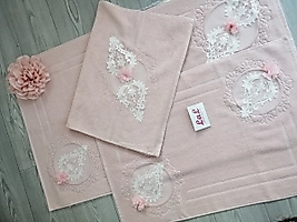 Havlu Paspas Seti -Pudra